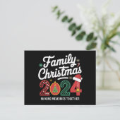 Familie Kerstmis 2024 Matching Outfit Xmas Squad Briefkaart (Staand voorkant)