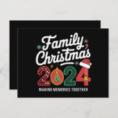 Familie Kerstmis 2024 Matching Outfit Xmas Squad Briefkaart (Voorkant / Achterkant)
