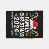 Familie Kerstmis 2024 Matching Squad Santa Elf Fun Fleece Deken (Voorkant (Horizontaal))