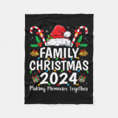 Familie Kerstmis 2024 Matching Squad Santa Elf Fun Fleece Deken (Voorkant)