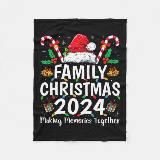 Familie Kerstmis 2024 Matching Squad Santa Elf Fun Fleece Deken (Voorkant)