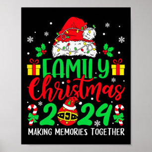 Familie Kerstmis 2024 Matching Squad Santa Elf Fun Poster