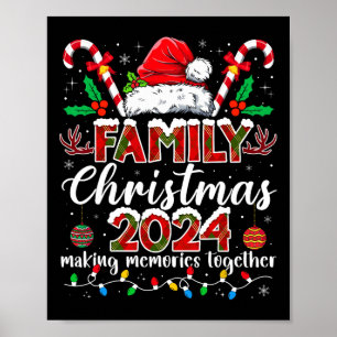 Familie Kerstmis 2024 Matching Squad Santa Elf Fun Poster