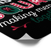 Familie Kerstmis 2024 Matching Squad Santa Elf Fun Poster (Hoek)