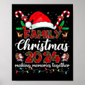 Familie Kerstmis 2024 Matching Squad Santa Elf Fun Poster (Voorkant)