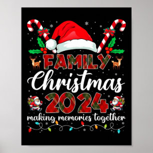 Familie Kerstmis 2024 Matching Squad Santa Elf Fun Poster