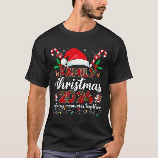 Familie Kerstmis 2024 Matching Squad Santa Elf Fun T-shirt (Voorkant)