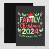 Familie Kerstmis 2024 Xmas Familie Matching Outfit Kaart (Voorkant / Achterkant)