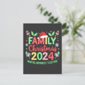 Familie Kerstmis 2024 Xmas Familie Matching Outfit Uitnodiging Briefkaart (Staand voorkant)
