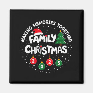 Familie Kerstmis 2025 Herinneringen Maken Grappige Magneet
