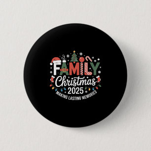 Familie Kerstmis 2025 Het maken van blijvende heri Ronde Button 5,7 Cm