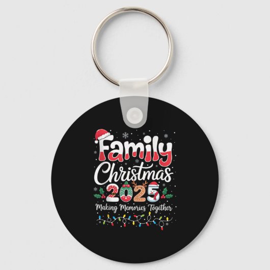 Familie Kerstmis 2025 Matching Outfit Xmas Squad S Sleutelhanger (Voorkant)