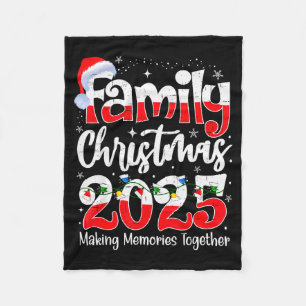 Familie Kerstmis 2025 Overeenkomstige Familie Kers Fleece Deken