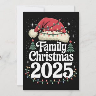 Familie Kerstmis 2025 Overeenkomstige Vakantie Xma Feestdagenkaart