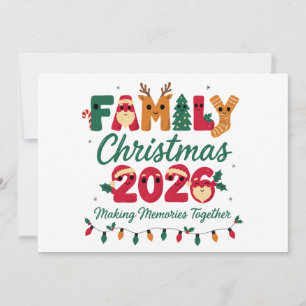 Familie Kerstmis 2026 Herinneringen Maken Samen Kaart