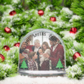 Familie Kerstmis - 2 foto's, naam gepersonaliseerd Sneeuwbol (Kerstmis)