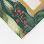 Familie Kerstmis 5 Foto's Collage Classic Groen Fleece Deken (Hoek)