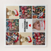 Familie Kerstmis 8 Fotocollage Legpuzzel (Horizontaal)