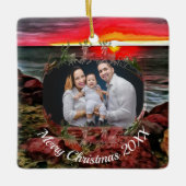 Familie Kerstmis Banderas Sunset 914 Keramisch Ornament (Voorkant)