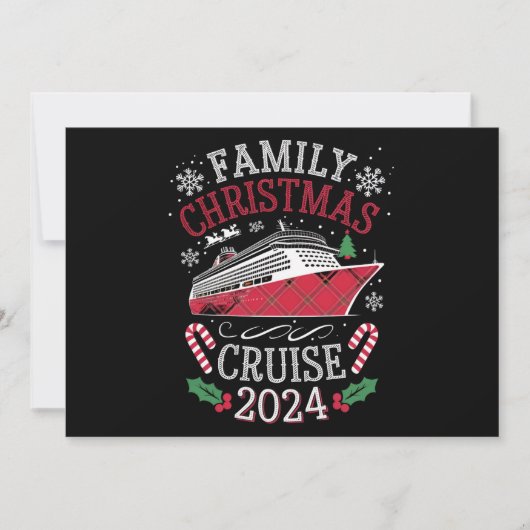 Familie Kerstmis Cruise Squad 2024 Matching Outfit Feestdagenkaart (Voorkant)