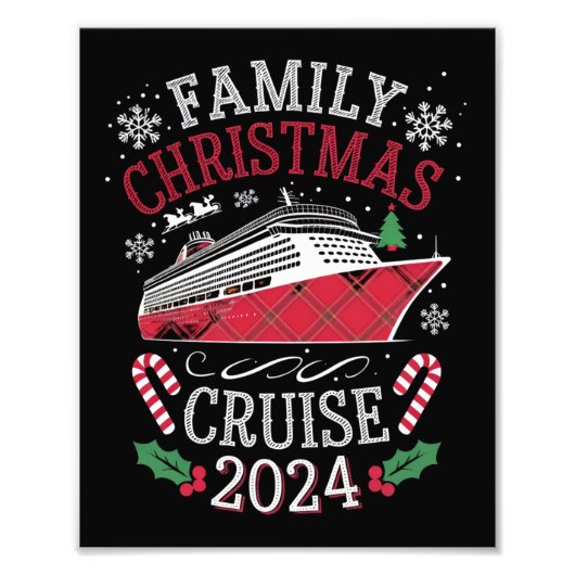 Familie Kerstmis Cruise Squad 2024 Matching Outfit Foto Afdruk (Voorkant)