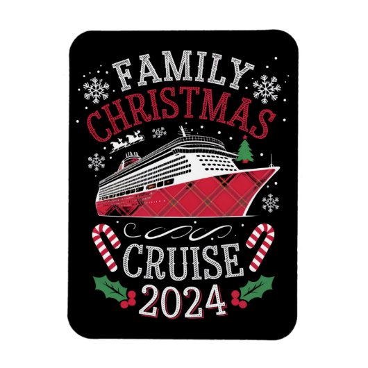 Familie Kerstmis Cruise Squad 2024 Matching Outfit Magneet (Verticaal)