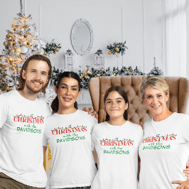 Familie Kerstmis Feestelijke Familienaam Kerstmis T-shirt
