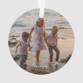 Familie Kerstmis Foto Acryl Ornament (achterkant)