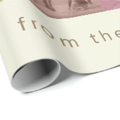 Familie Kerstmis Foto Collage cadeau wrap Cadeaupapier (Rol Hoek)