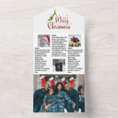 Familie Kerstmis 🎄✨ Foto Nieuwsbrief All In One Uitnodiging (Binnen)