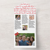 Familie Kerstmis 🎄✨ Foto Nieuwsbrief All In One Uitnodiging (Binnen)