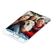 Familie Kerstmis Gepersonaliseerde Moderne Eenvoud Magneet (Linkerzijde)