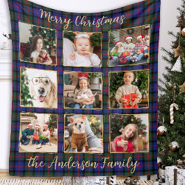 Familie Kerstmis Geplaagd Gepersonaliseerde Fotoco Fleece Deken