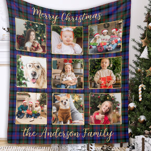 Familie Kerstmis Geplaagd Gepersonaliseerde Fotoco Fleece Deken