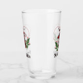 Familie Kerstmis geruite herten aangepaste pint gl Glas (Rechts)