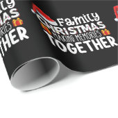 Familie Kerstmis Herinneringen samen vakantie make Cadeaupapier (Rol Hoek)