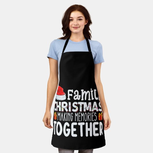 Familie Kerstmis Herinneringen samen vakantie make Schort (Gedragen)