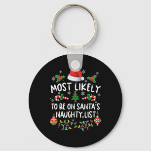 Familie Kerstmis meest waarschijnlijk op Santa's N Sleutelhanger