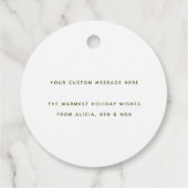 Familie Kerstmis minimalistisch modern script Bedankjes Labels (Achterkant)