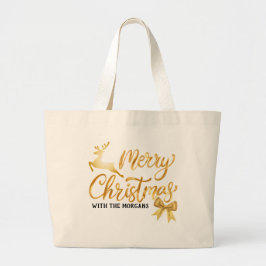 Familie Kerstmis | Moderne minimalist | personalis Grote Tote Bag