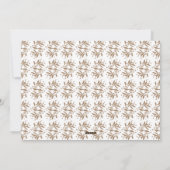 familie KERSTMIS monogram goud Botanicals Lijst Feestdagenkaart (Achterkant)