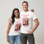 Familie Kerstmis naam en foto Pap White T-shirt (Unisex)