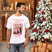 Familie Kerstmis naam en foto Pap White