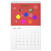 Familie Kerstmis op Kerstboom Kalender (Jan 2027)