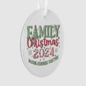 Familie Kerstmis samen herinneringen maken Ornament (voorkant)