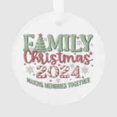 Familie Kerstmis samen herinneringen maken Ornament (achterkant)
