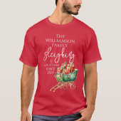 Familie Kerstmis samen het slechten T-shirt (Voorkant)