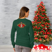 Familie Kerstmis Santa Gingerbread Monogram Vrouwe T-shirt