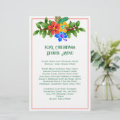 Familie Kerstmis Sjabloon Senibiscus Menu (Staand voorkant)
