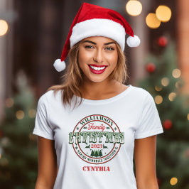  Familie Kerstmis Sjabloon T-shirt